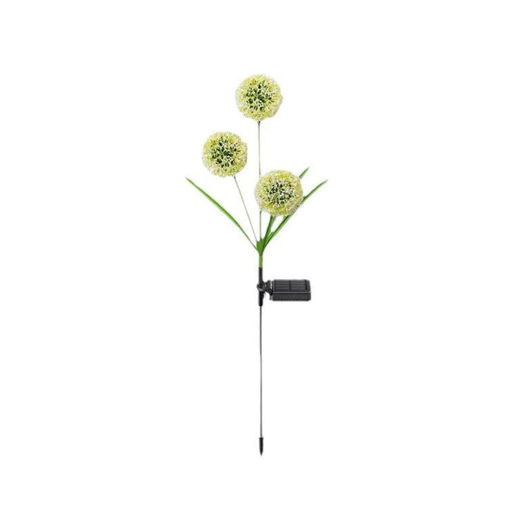 Modern Art Deco Solar Waterproof Stainless Steel ABS Copper Wire Dandelion Plant Ball Ground Plug LED Outdoor Light Landscape Lighting For Garden | Kalsten