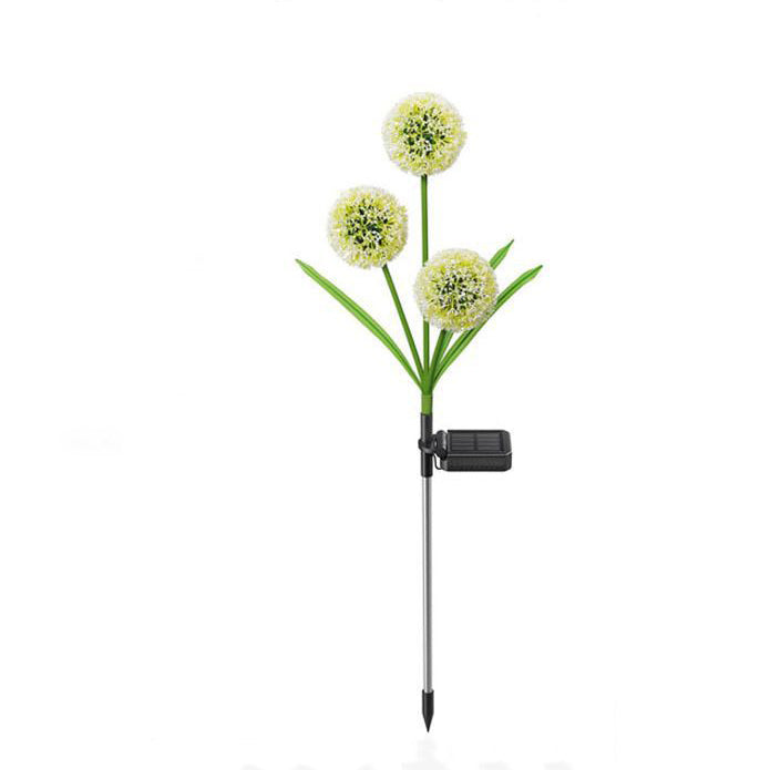 Modern Art Deco Solar Waterproof Stainless Steel ABS Copper Wire Dandelion Plant Ball Ground Plug LED Outdoor Light Landscape Lighting For Garden | Kalsten