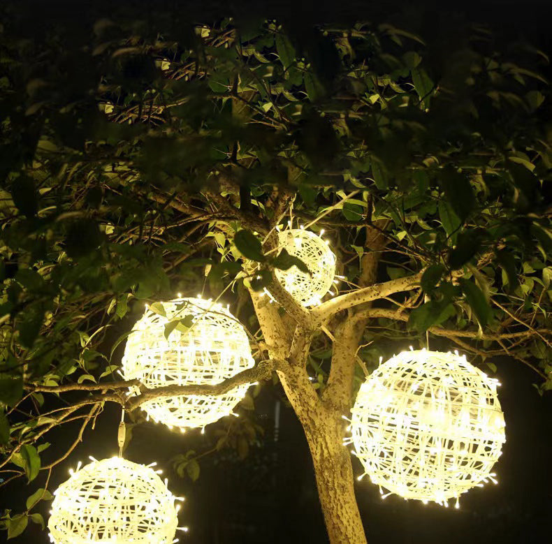 Modern Art Deco Waterproof PVC Hanging Ball Decoration LED Outdoor Pendant Light Outdoor Light For Garden | Kalsten