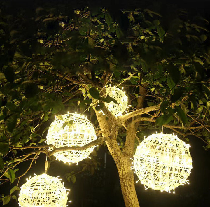 Modern Art Deco Waterproof PVC Hanging Ball Decoration LED Outdoor Pendant Light Outdoor Light For Garden | Kalsten