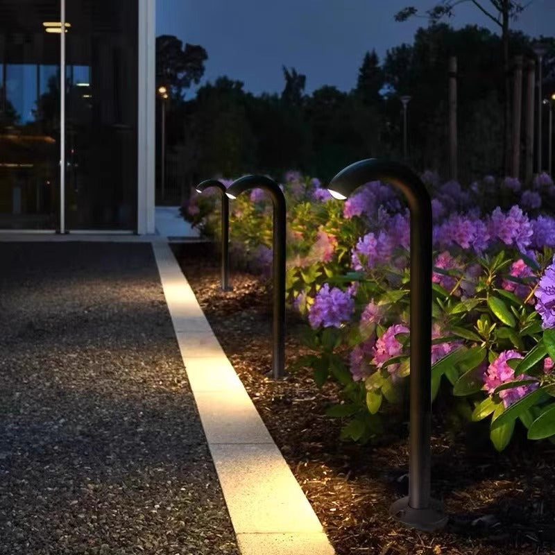 Contemporary Industrial Waterproof Aluminum Reinforced Glass Bent Tube LED Outdoor Light Landscape Lighting For Garden | Kalsten