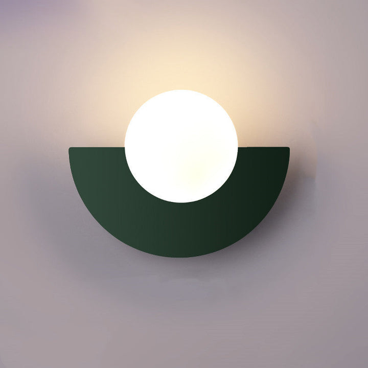 Glass Globe Wall Light with Color Base Kalsten