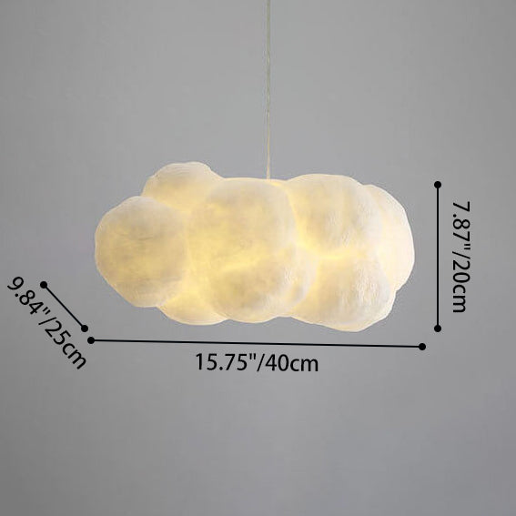Pendant Light Metal 19.7 in White Adjustable Bedroom Dining Room Modern Hanging Lamp | Kalsten
