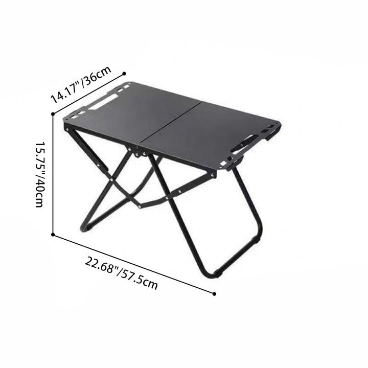 Modern Minimalist Rectangular Carbon Steel Foldable Folding Table For Outdoor | Kalsten
