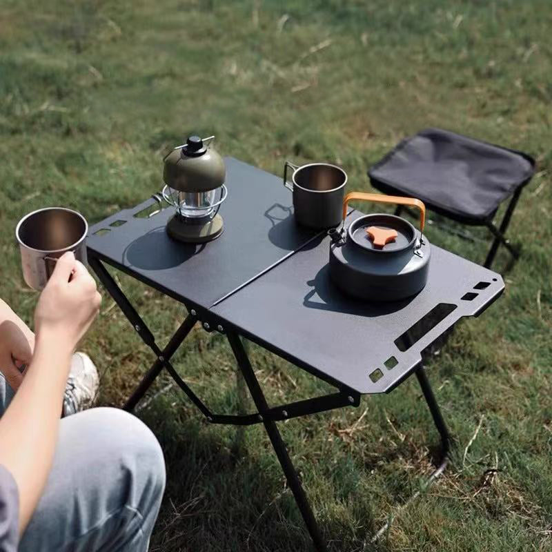 Modern Minimalist Rectangular Carbon Steel Foldable Folding Table For Outdoor | Kalsten
