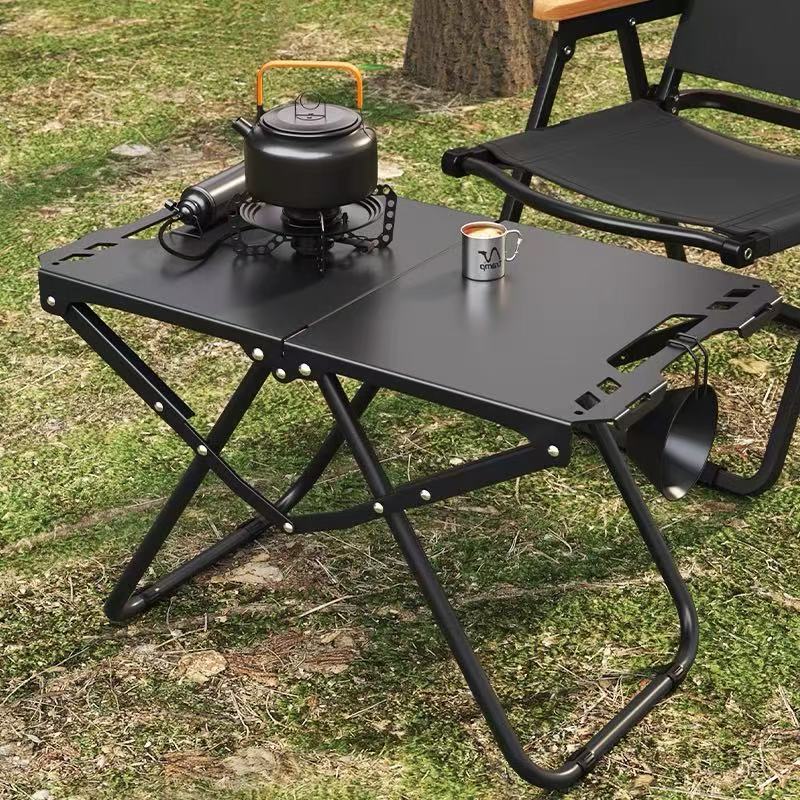 Modern Minimalist Rectangular Carbon Steel Foldable Folding Table For Outdoor | Kalsten