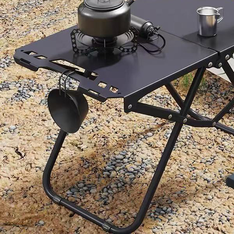 Modern Minimalist Rectangular Carbon Steel Foldable Folding Table For Outdoor | Kalsten