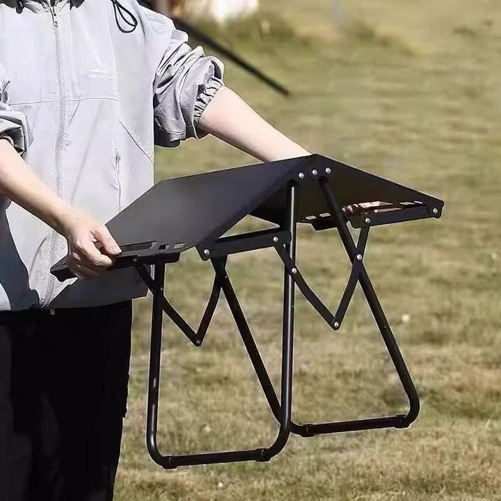 Modern Minimalist Rectangular Carbon Steel Foldable Folding Table For Outdoor | Kalsten
