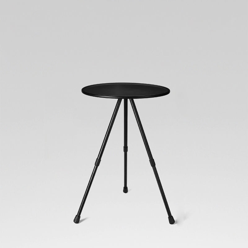 Modern Simplicity Aluminum Alloy ABS Round Foldable Outdoor Coffee Table 1-Tray Pocket Lamp Holder For Outdoor | Kalsten