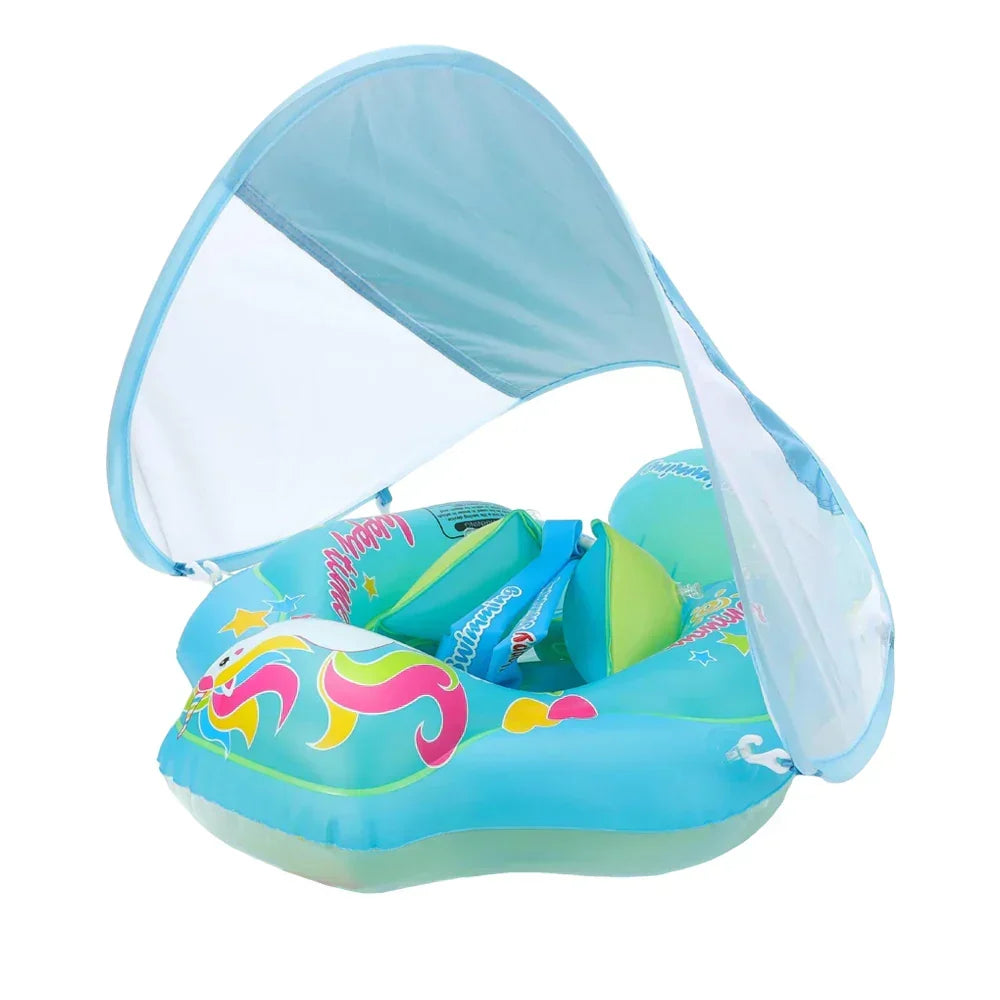 Inflatable Baby Swim Ring with Sunshade - Safe and Comfortable | Kalsten