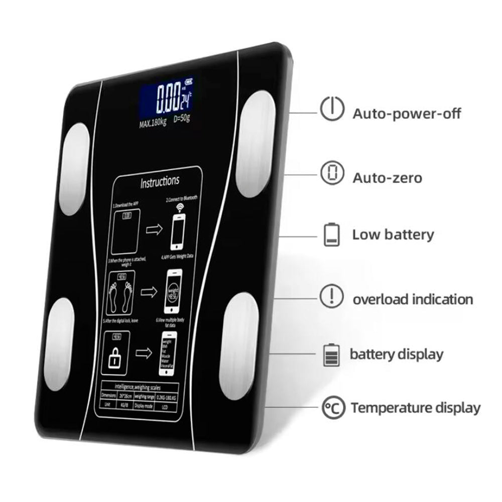 Body Scale (180 kg) Pro - BMI Function & Bluetooth | Kalsten
