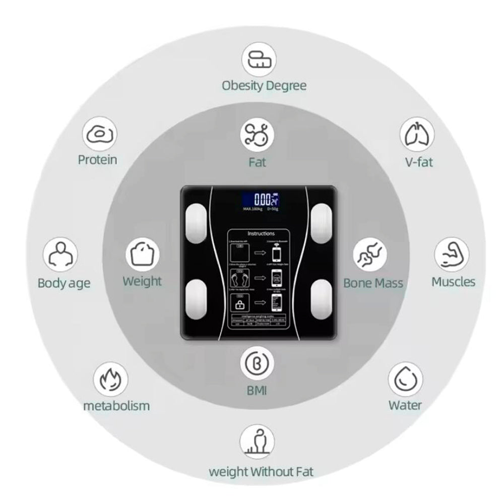 Body Scale (180 kg) Pro - BMI Function & Bluetooth | Kalsten