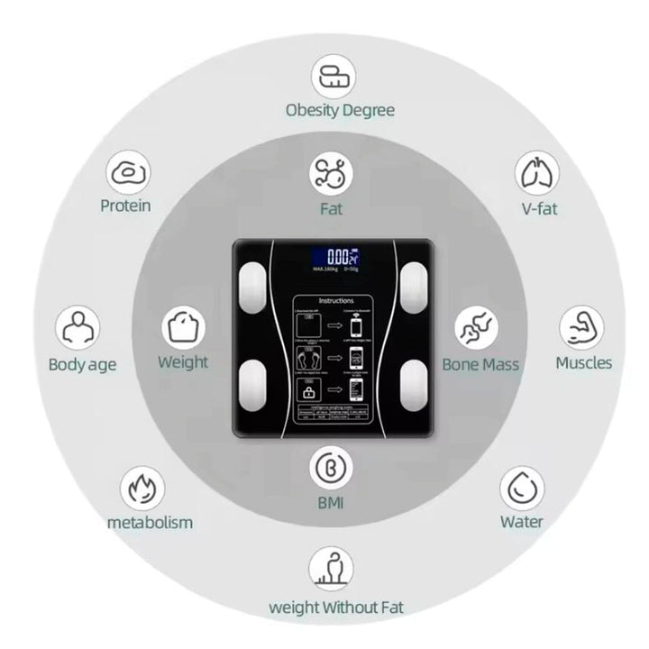 Body Scale (180 kg) Pro - BMI Function & Bluetooth | Kalsten
