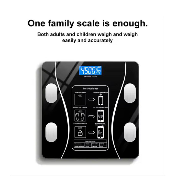 Body Scale (180 kg) Pro - BMI Function & Bluetooth | Kalsten
