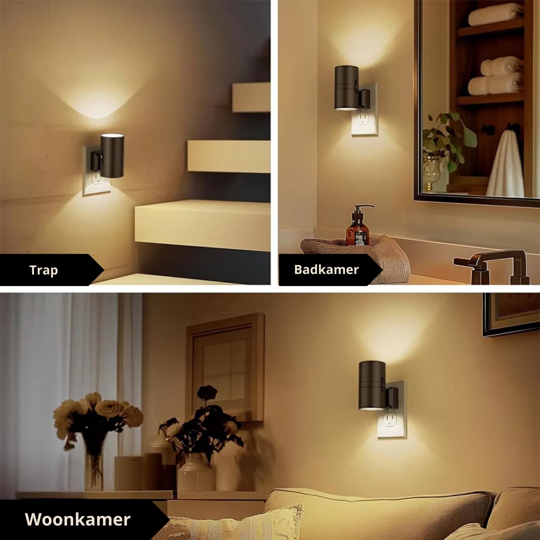 Plug-In Dimmable LED Night Light with Sensor