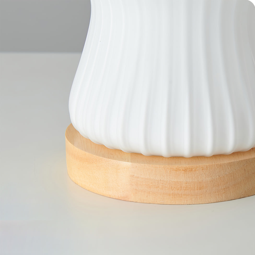 GlowBeam – Folded Glass Table Lamp with Wooden Accent | Kalsten
