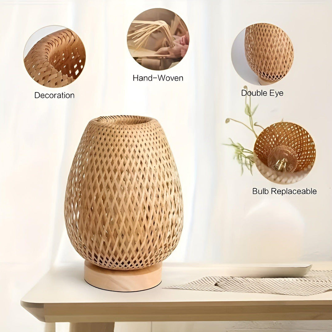 Aura Lamp - Bamboo USB-powered Table Lamp for the Bedroom | Kalsten