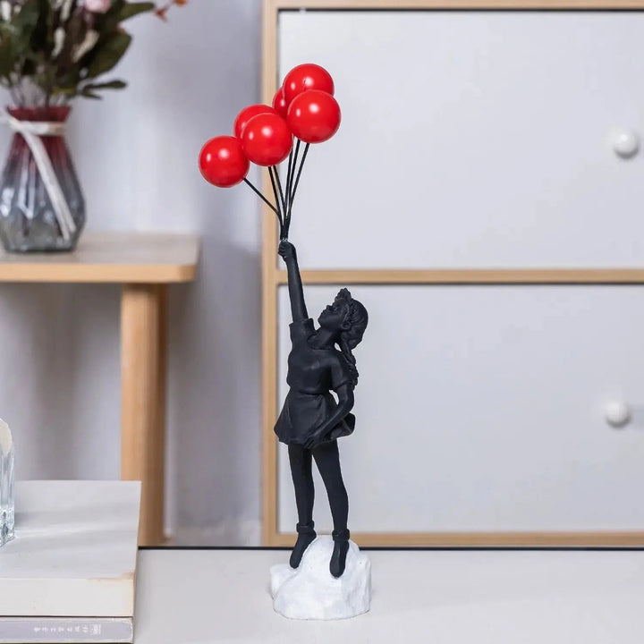 Kalsten | Banksy flying Balloon Girl Statue