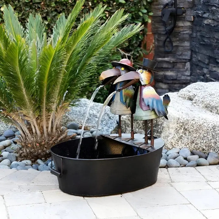 BowLift | ChirpStream | Toucan Bird Water Fountain – Playful Outdoor Garden Decoration with Flowing Water