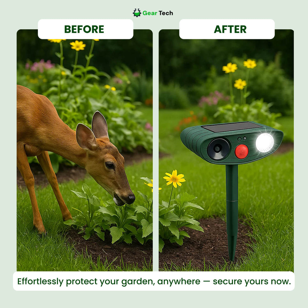 Kalsten | Solar-Powered Ultrasonic Deer Repeller - Effective Deer Deterrent for Gardens & Yards in 48 Hours