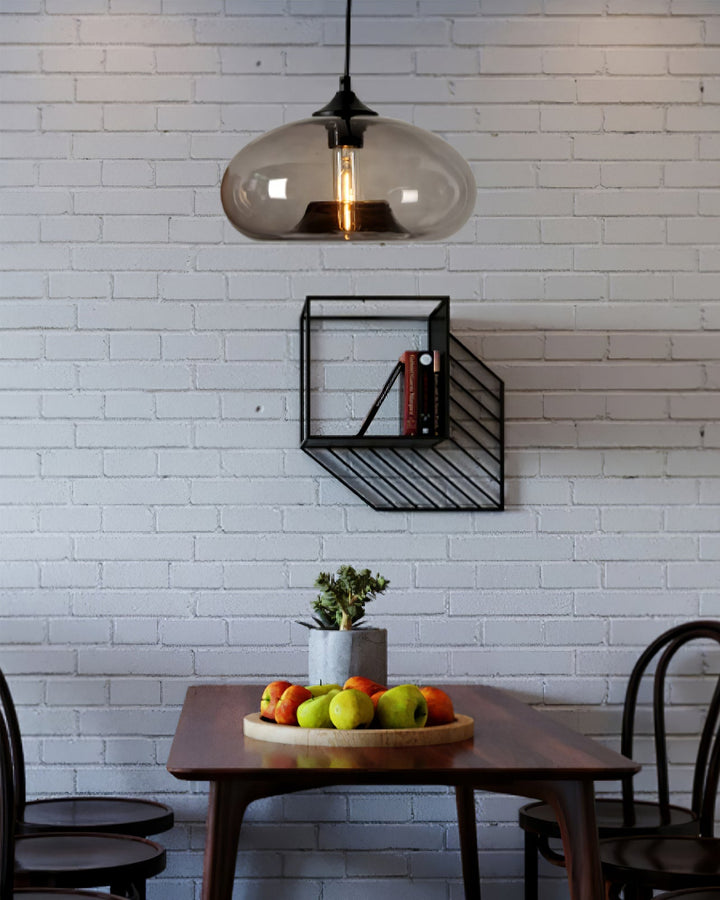 Pendant Light Glass 11 in Clear Indoor Ceiling LED E26 E27 Dining Room Kitchen Hanging Fixture | Kalsten