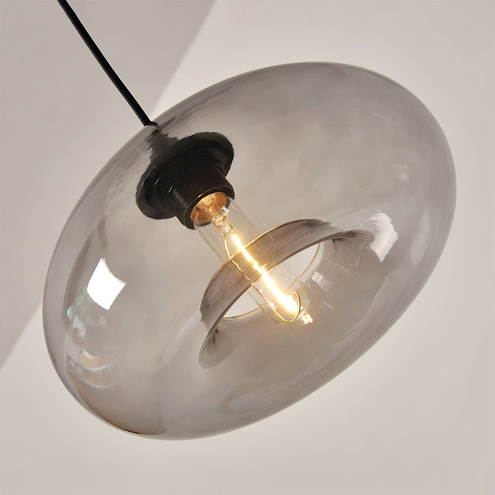 Pendant Light Glass 11 in Clear Indoor Ceiling LED E26 E27 Dining Room Kitchen Hanging Fixture | Kalsten