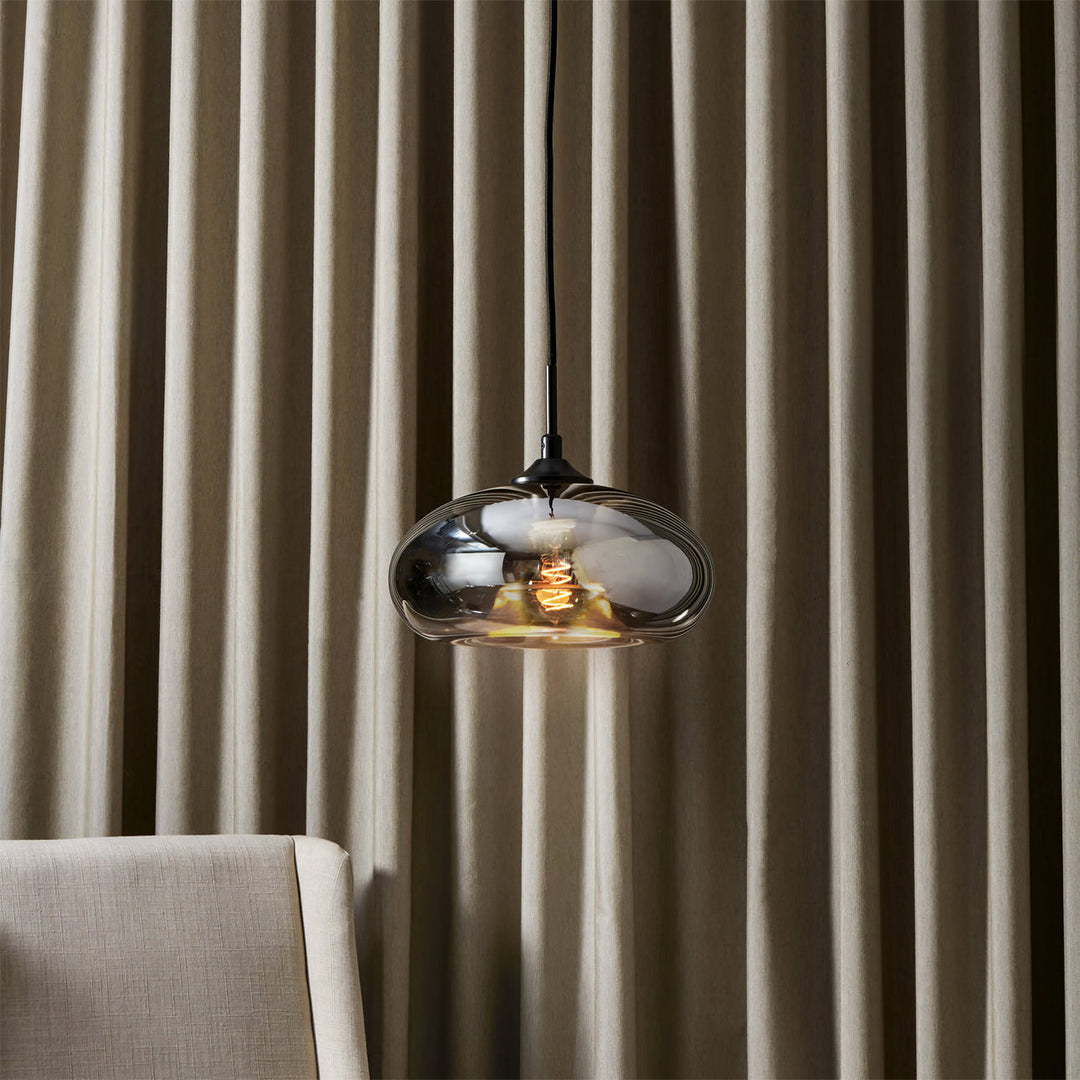 Pendant Light Glass 11 in Clear Indoor Ceiling LED E26 E27 Dining Room Kitchen Hanging Fixture | Kalsten