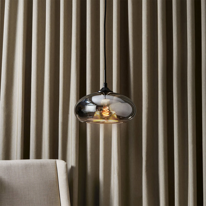 Pendant Light Glass 11 in Clear Indoor Ceiling LED E26 E27 Dining Room Kitchen Hanging Fixture | Kalsten