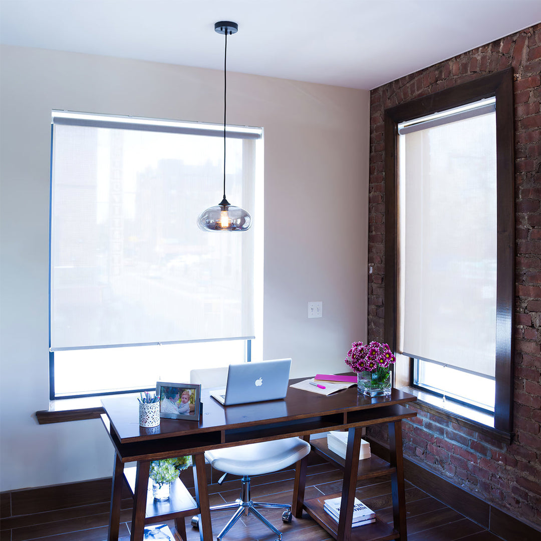Pendant Light Glass 11 in Clear Indoor Ceiling LED E26 E27 Dining Room Kitchen Hanging Fixture | Kalsten