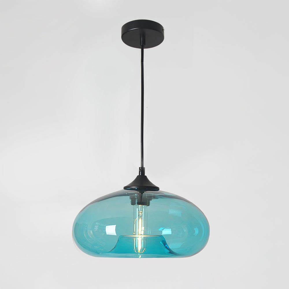 Pendant Light Glass 11 in Clear Indoor Ceiling LED E26 E27 Dining Room Kitchen Hanging Fixture | Kalsten
