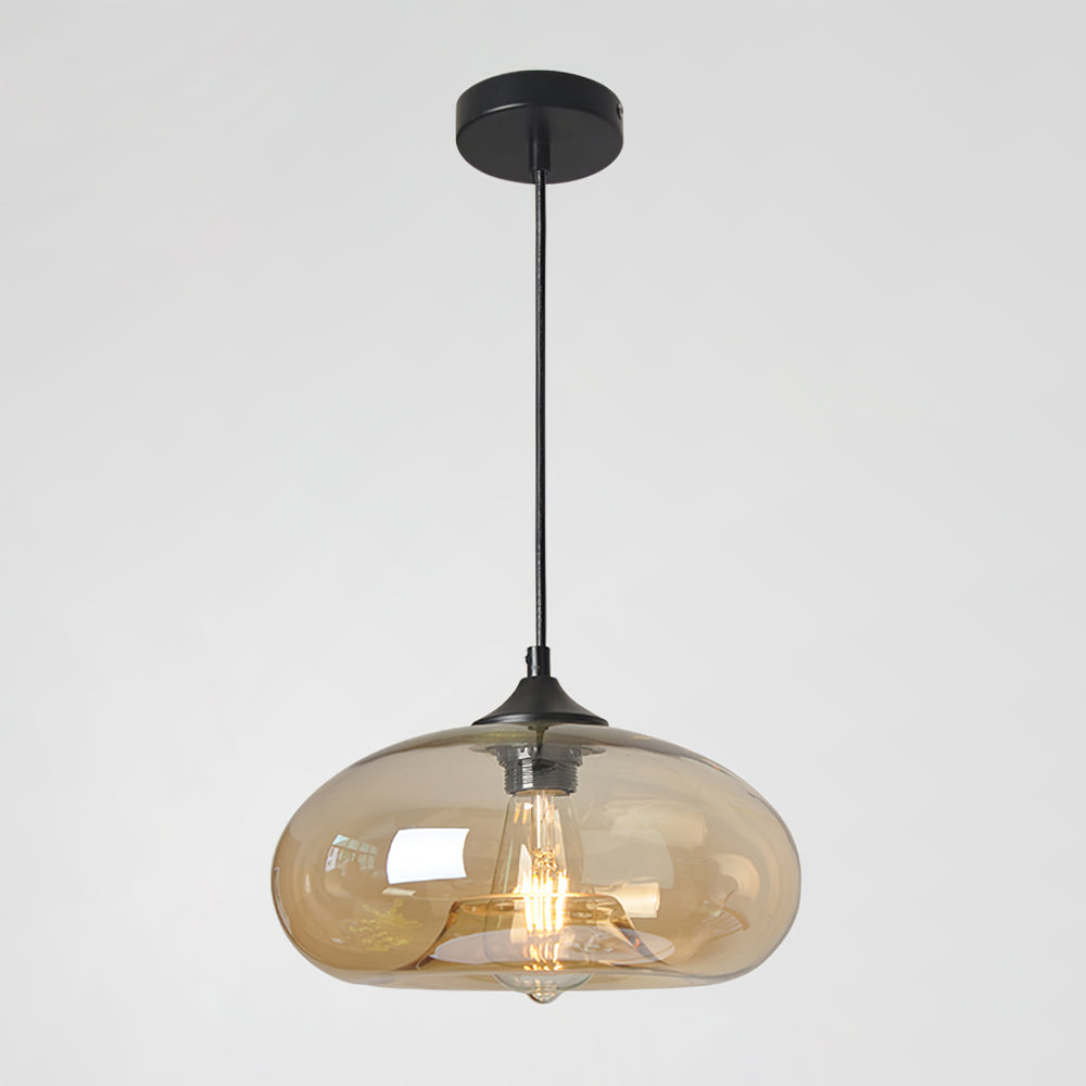Pendant Light Glass 11 in Clear Indoor Ceiling LED E26 E27 Dining Room Kitchen Hanging Fixture | Kalsten