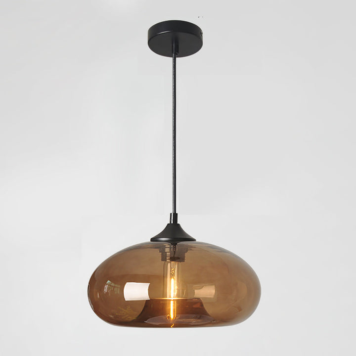 Pendant Light Glass 11 in Clear Indoor Ceiling LED E26 E27 Dining Room Kitchen Hanging Fixture | Kalsten