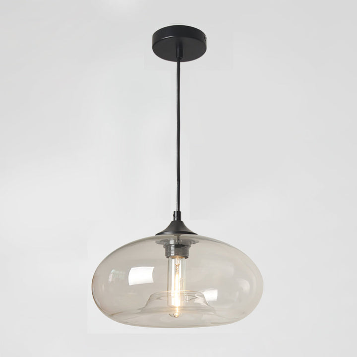 Pendant Light Glass 11 in Clear Indoor Ceiling LED E26 E27 Dining Room Kitchen Hanging Fixture | Kalsten