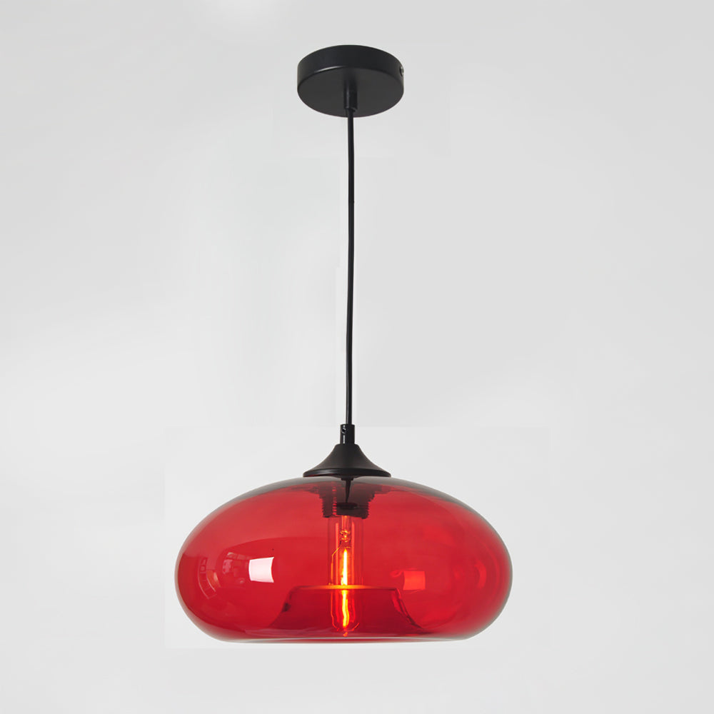 Pendant Light Glass 11 in Clear Indoor Ceiling LED E26 E27 Dining Room Kitchen Hanging Fixture | Kalsten