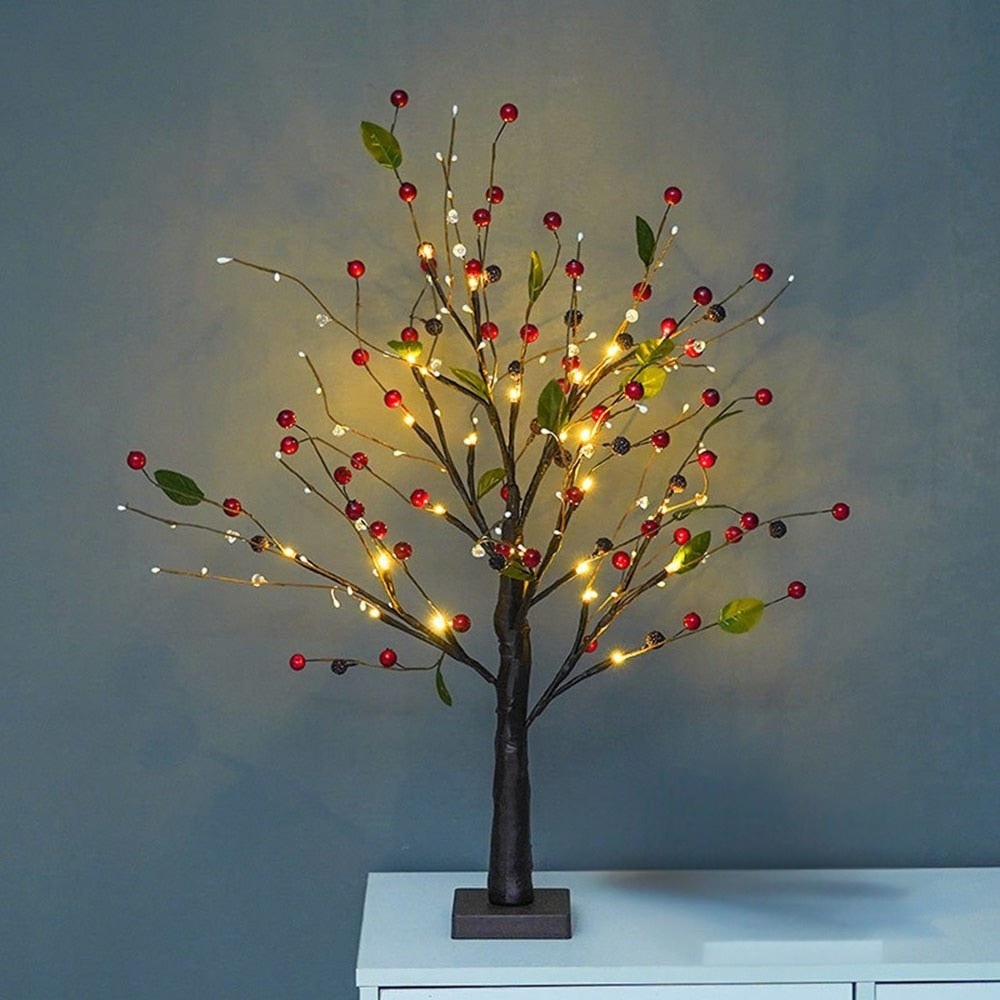 LED Light Tree Rustic PVC Table Lamp | Kalsten