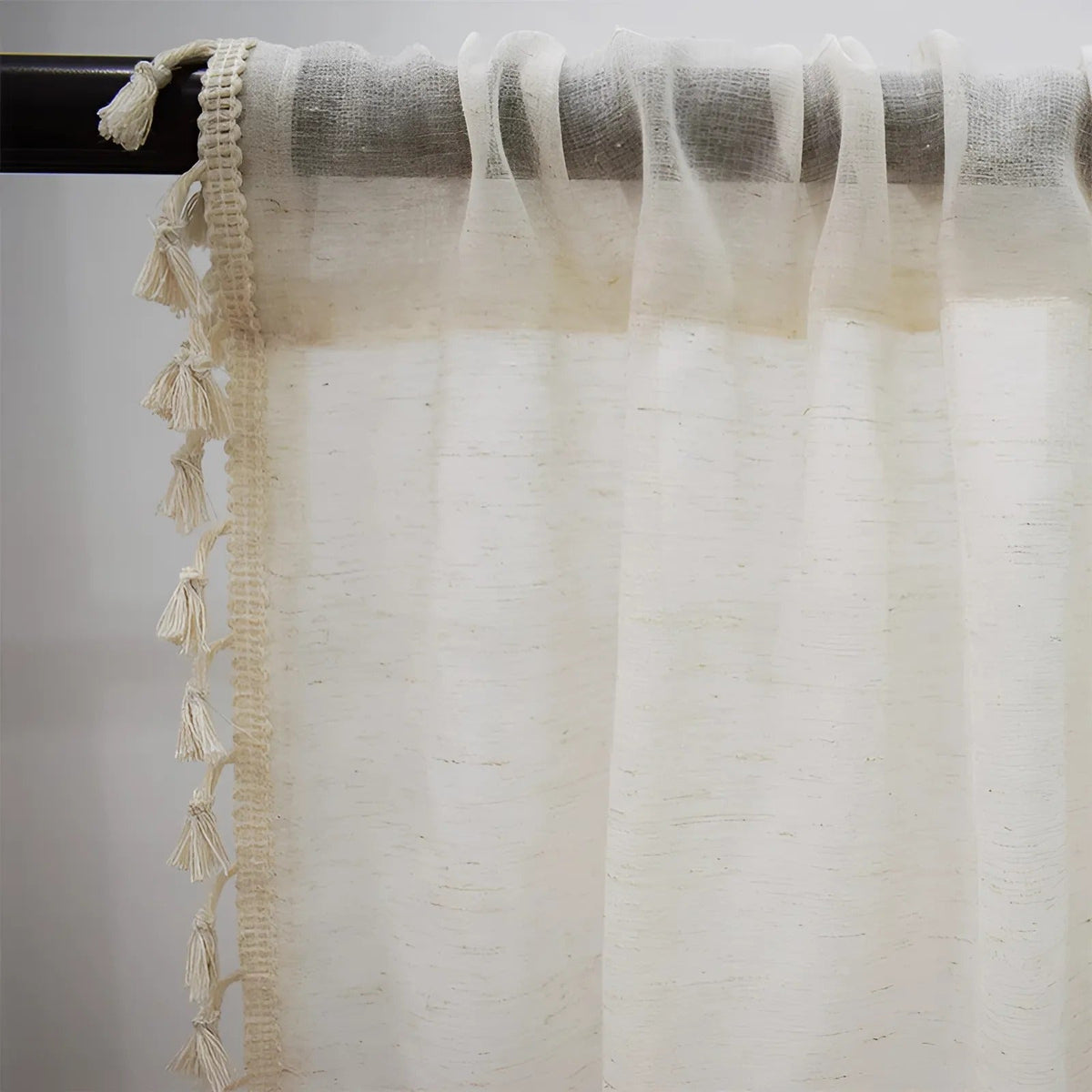 Skanto | Boho Cotton-Linen Semi-Sheer Curtains