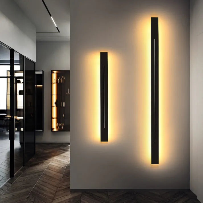 Modern Black Vertical LED Wall Lamp
