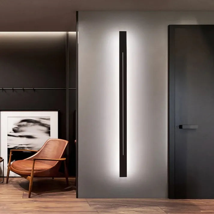 Modern Black Vertical LED Wall Lamp