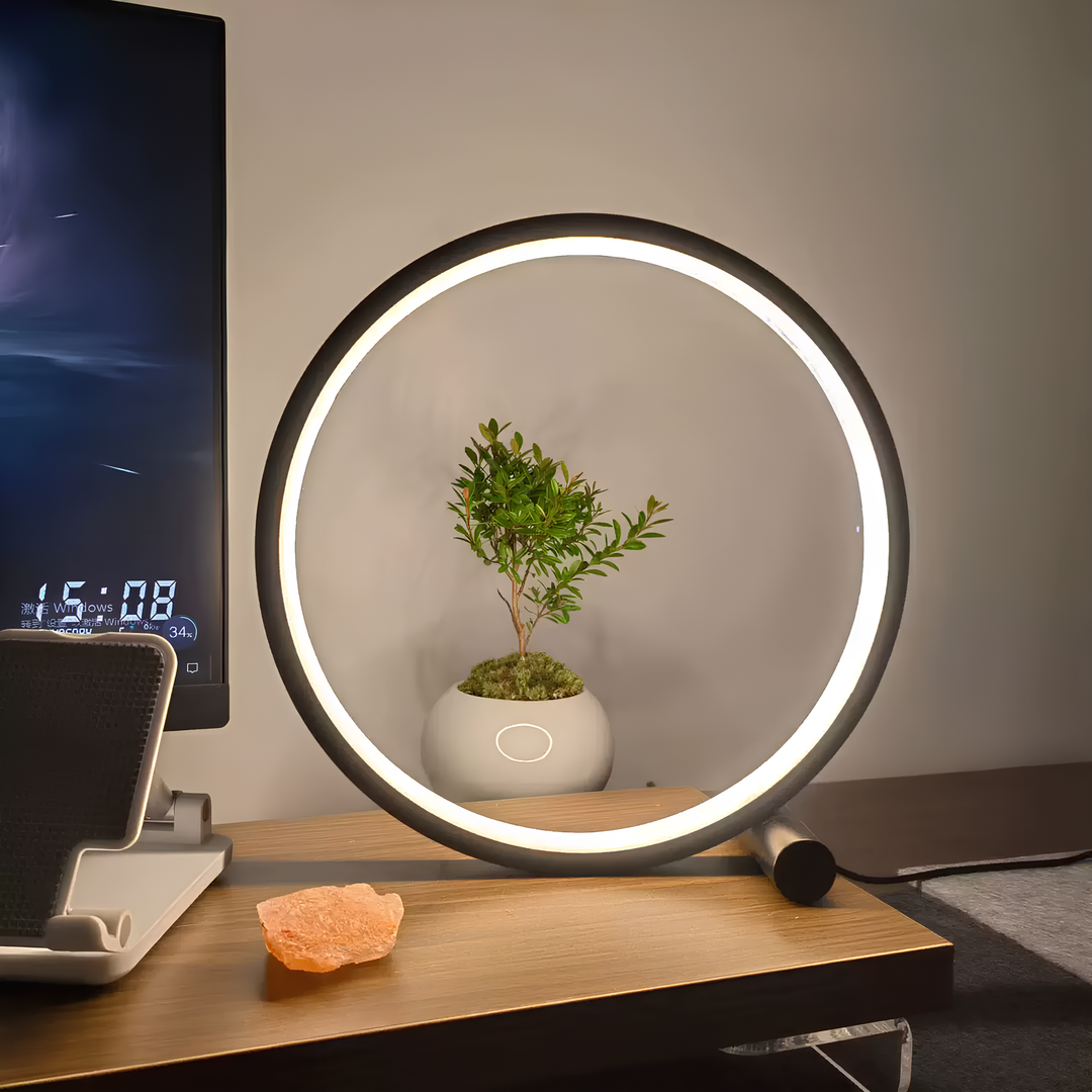 LED Table Lamp Ring Dimmable Bedside Light | Kalsten