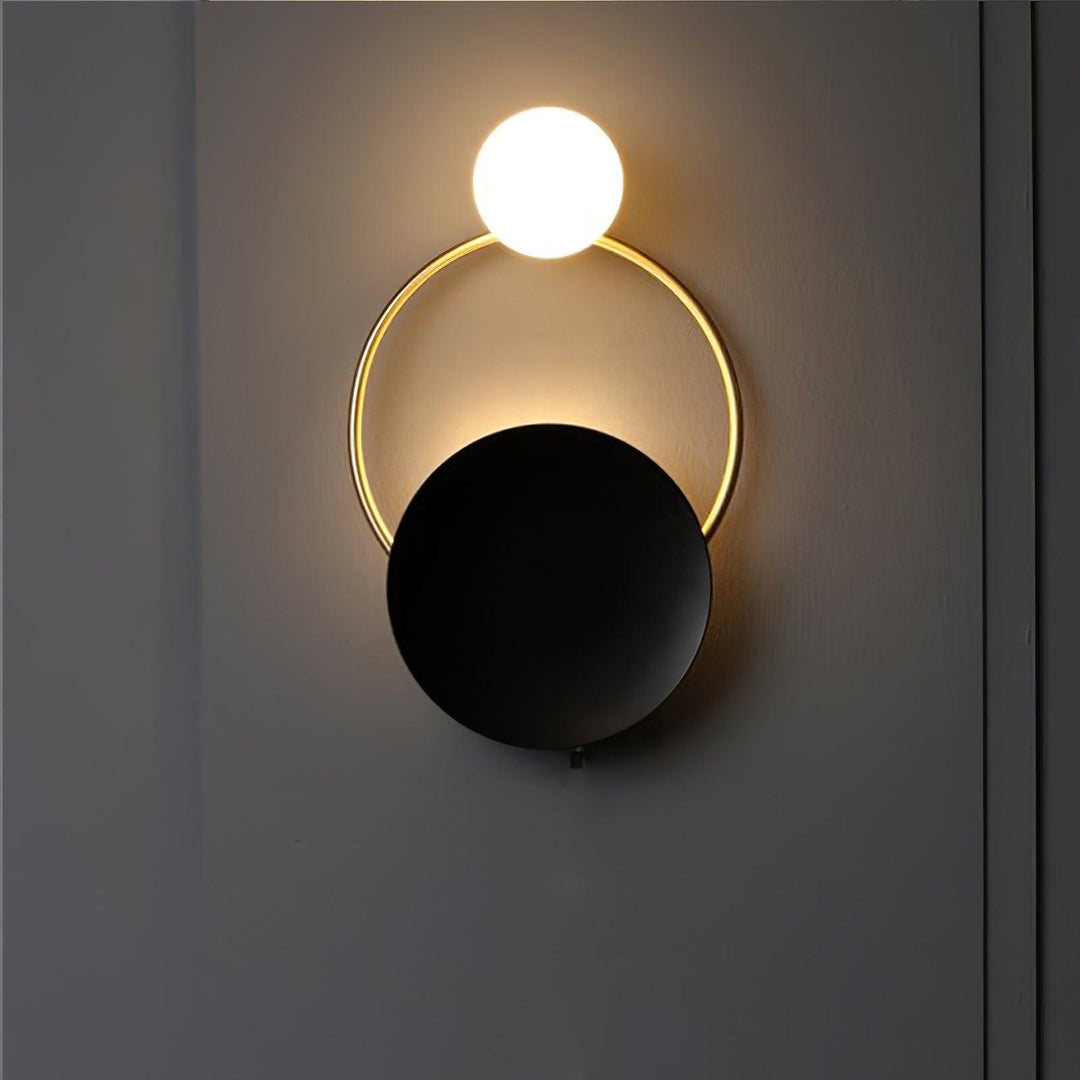 Black Circular Rings Wall Lamp | Kalsten