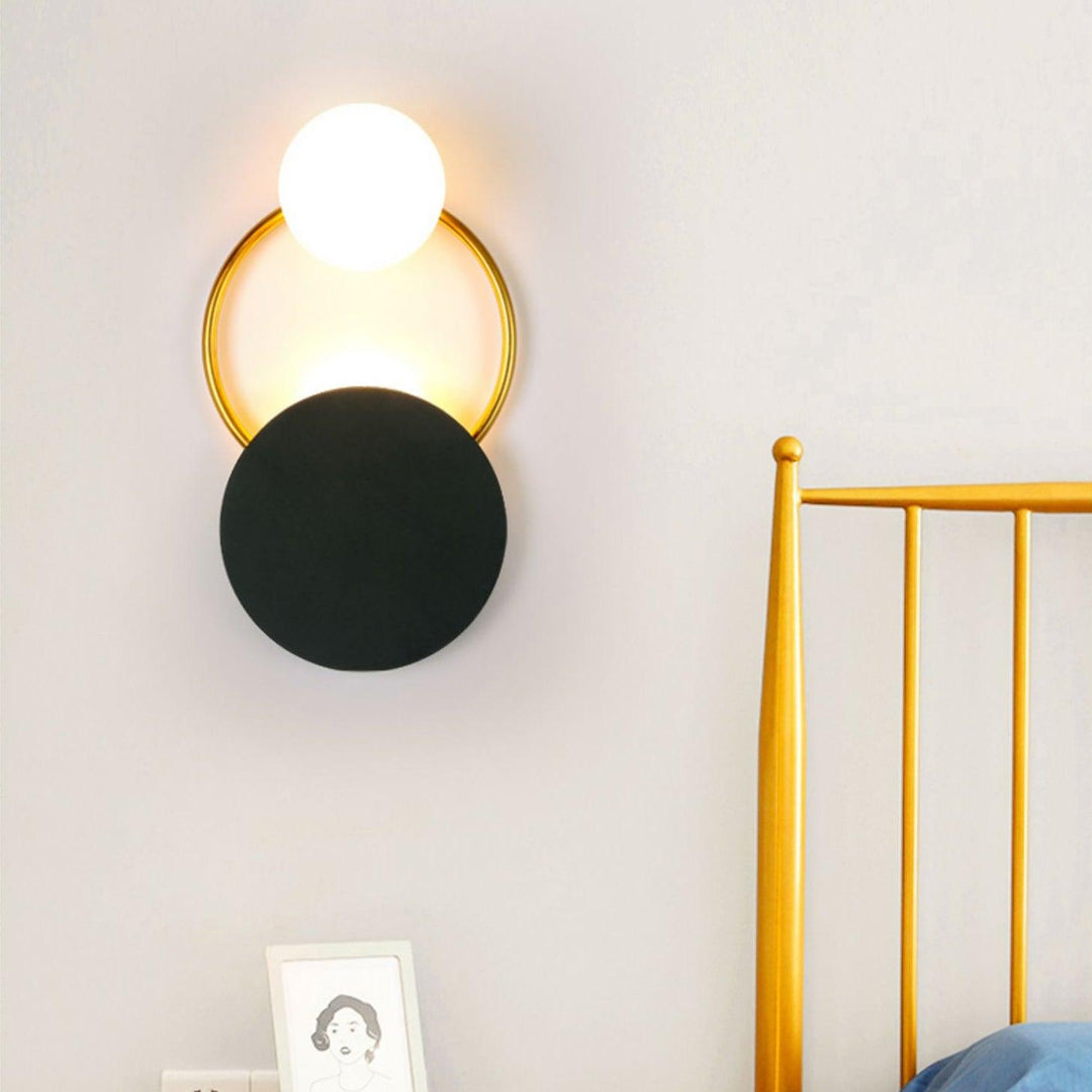 Black Circular Rings Wall Lamp | Kalsten