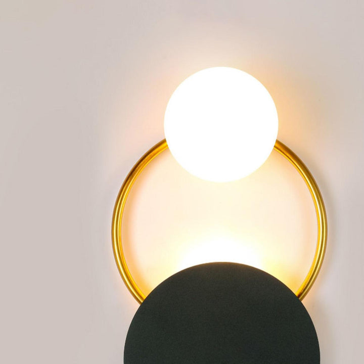Black Circular Rings Wall Lamp | Kalsten