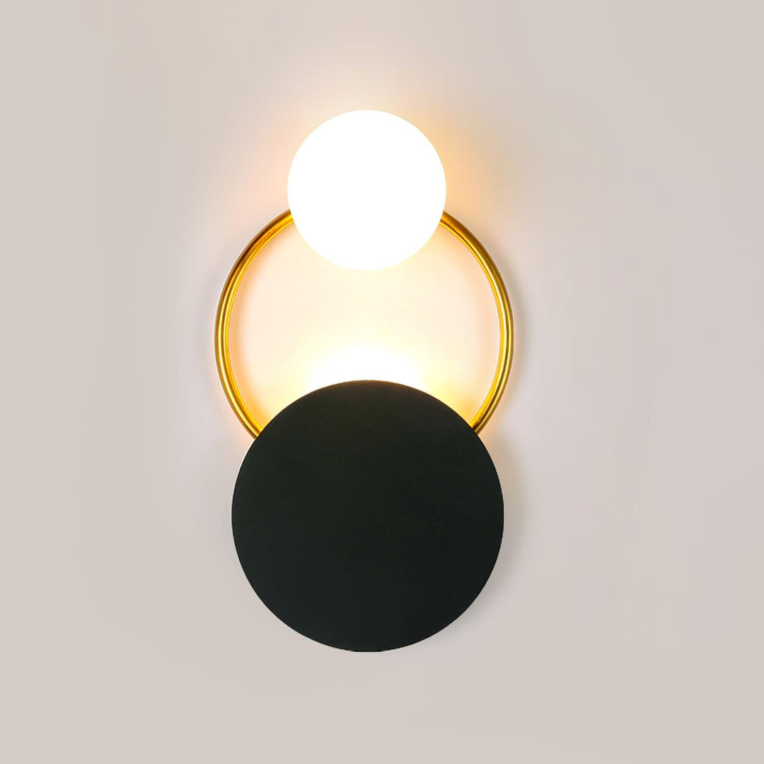 Black Circular Rings Wall Lamp | Kalsten