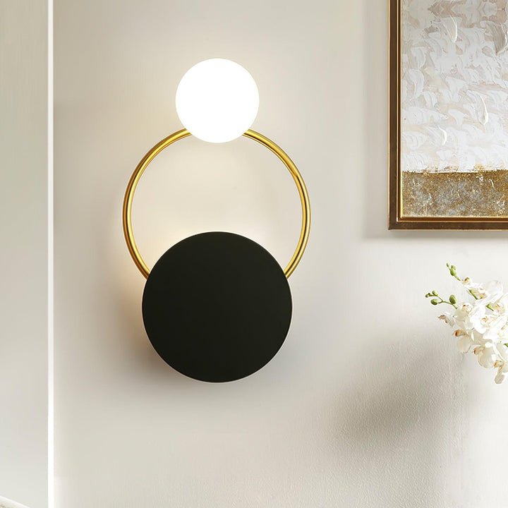 Black Circular Rings Wall Lamp | Kalsten