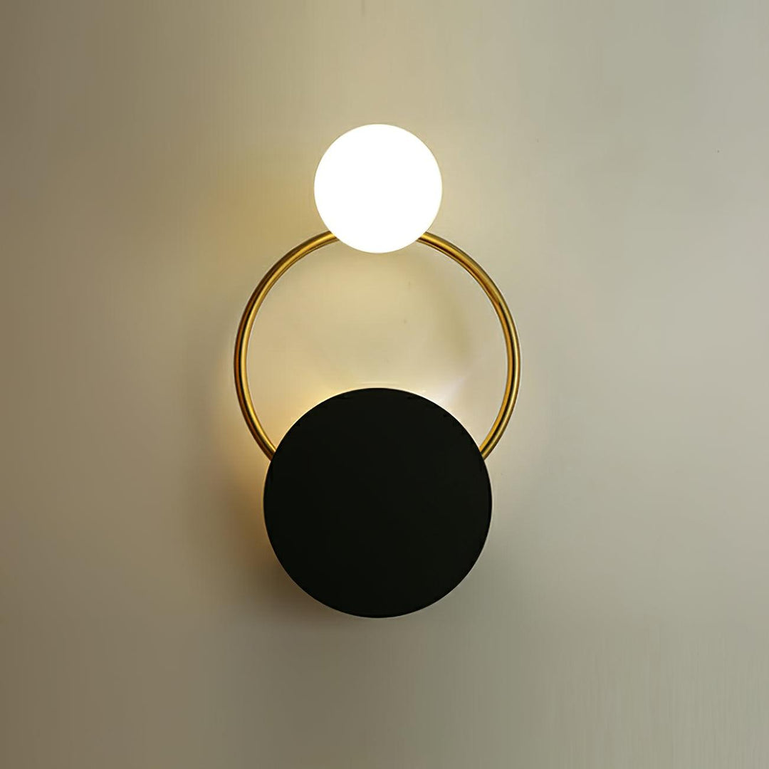 Black Circular Rings Wall Lamp | Kalsten