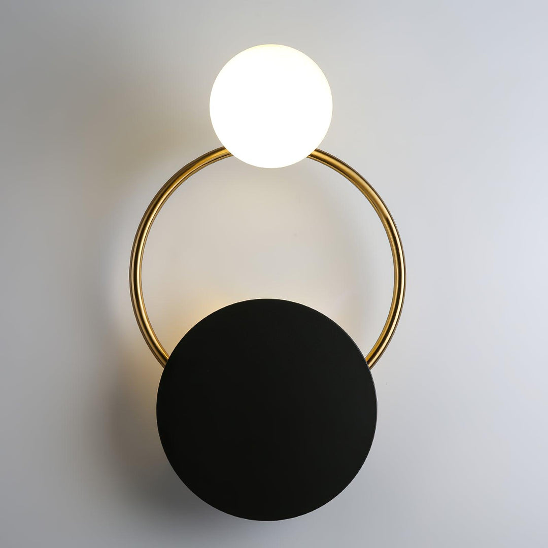 Black Circular Rings Wall Lamp | Kalsten