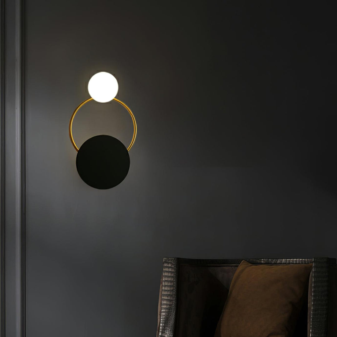 Black Circular Rings Wall Lamp | Kalsten