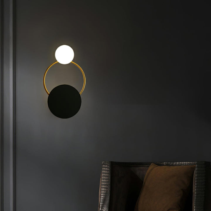 Black Circular Rings Wall Lamp | Kalsten