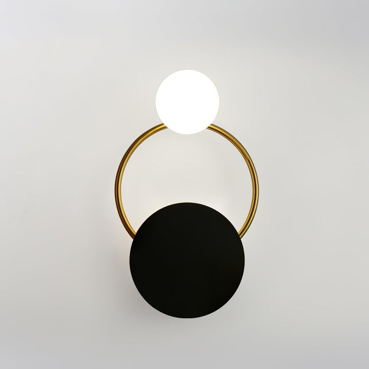Black Circular Rings Wall Lamp | Kalsten
