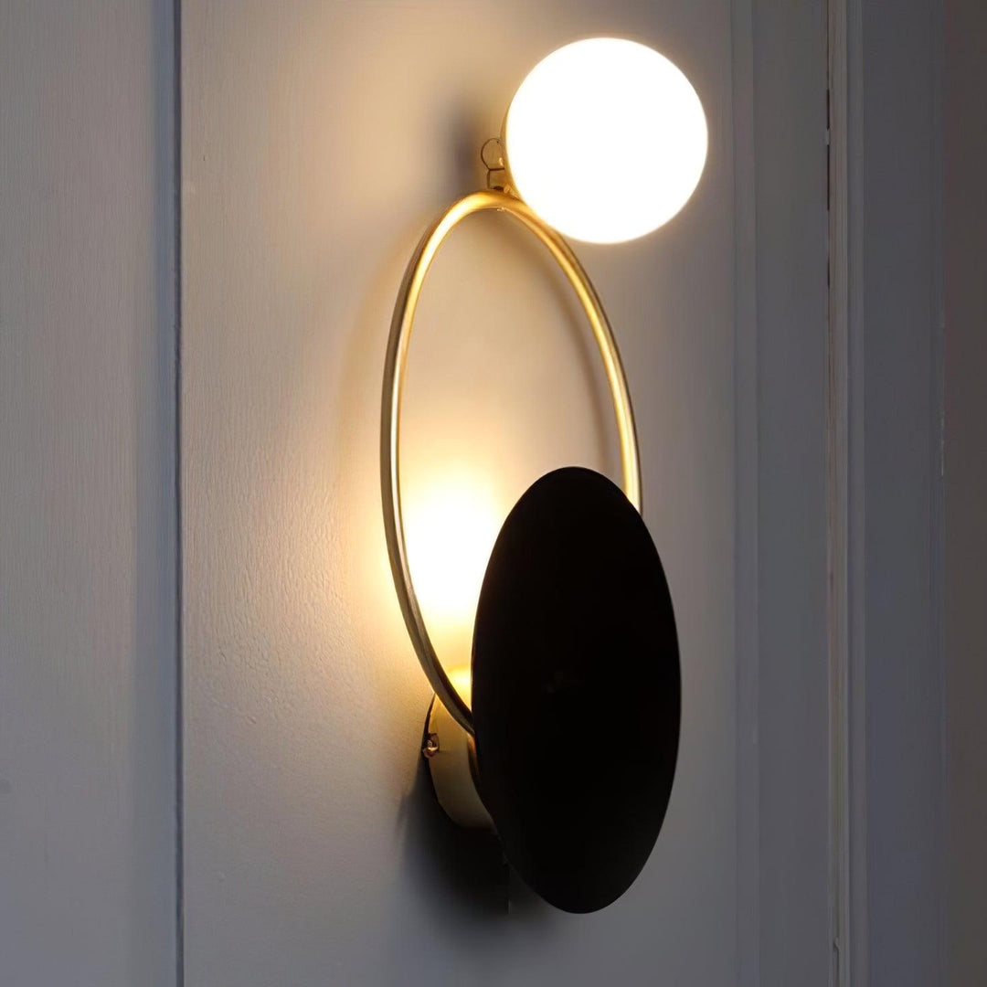 Black Circular Rings Wall Lamp | Kalsten